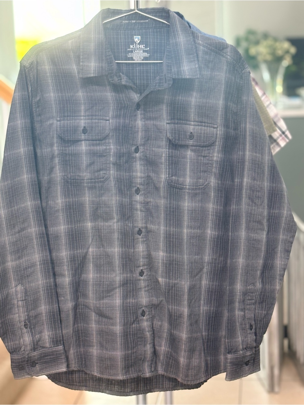 Kuhl Men's Gray Plaid Button-Up Shirt
